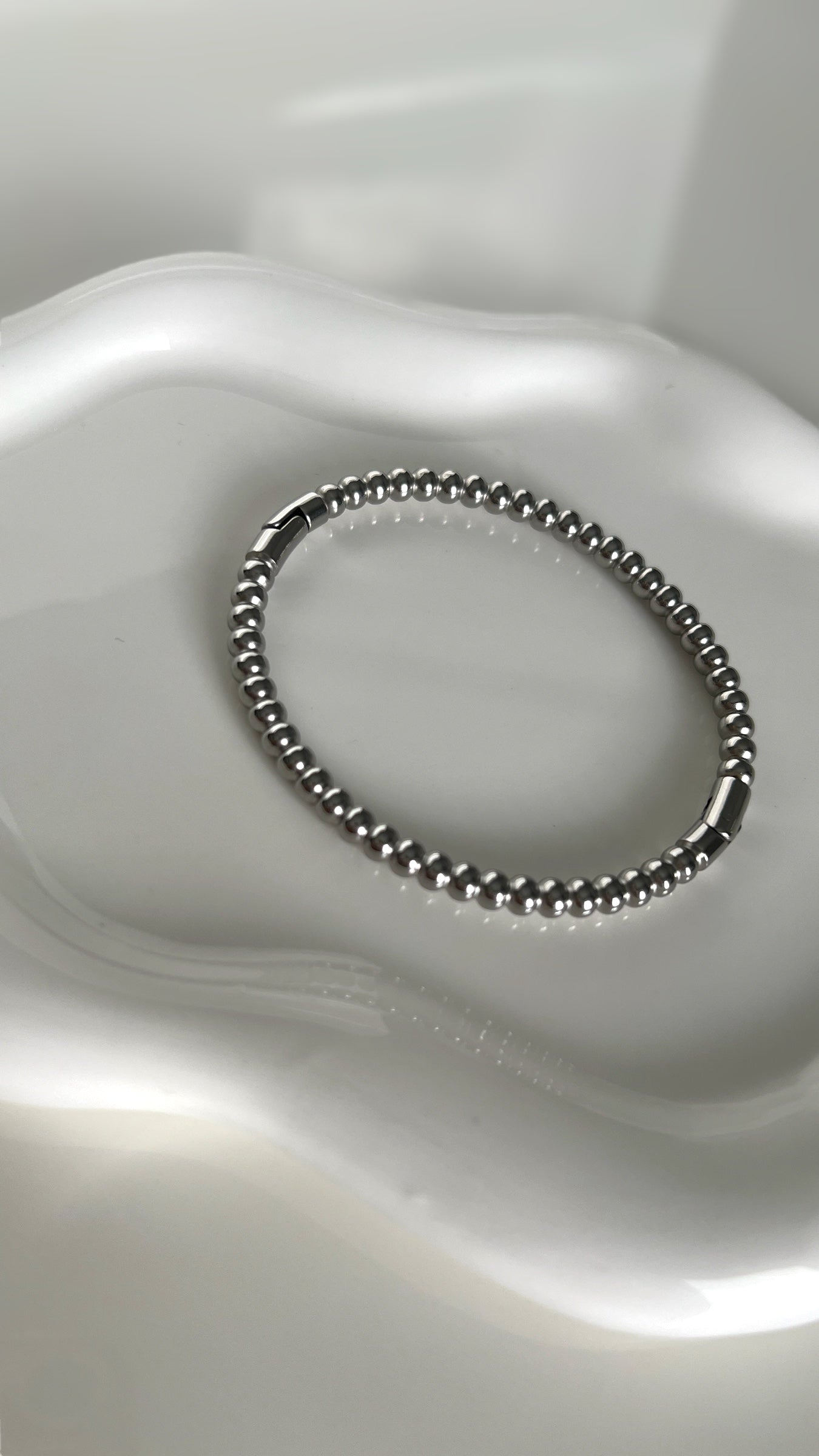 Silver  Bracelet Titanium Steel Bangle Stainless Steel