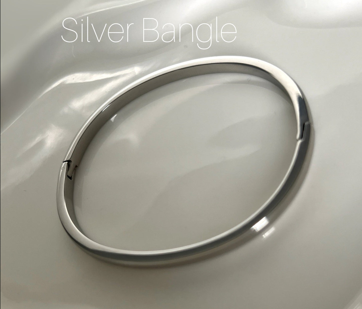 Silver  Bracelet Titanium Steel Bangle Stainless Steel